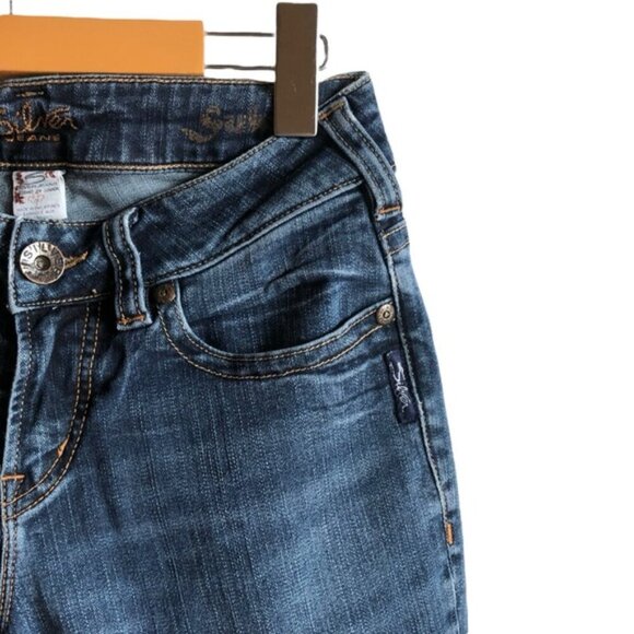 Silver Jeans Vintage Suki Capri Denim Mid Rise Size 28 - Picture 6 of 13